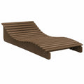 Wooden Curved Outdoor Daybed Lounger Brown 200x70x35 cm