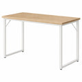 Rectangular Wood Desk with Metal Legs 120x60x75 cm Oak/White