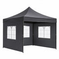 Outdoor Polyester Pop-Up Canopy Tent with Windows and Sidewalls 3x3m