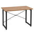 Rectangular Dining Table MDF Wood Top Metal Frame 120x60x75 cm