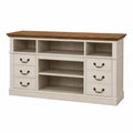Wooden TV Stand with Drawers and Shelves, 150cm