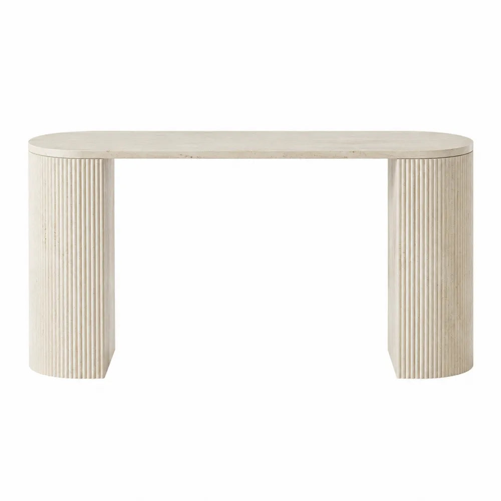 Travertine Console Table Cream 120x35x80cm