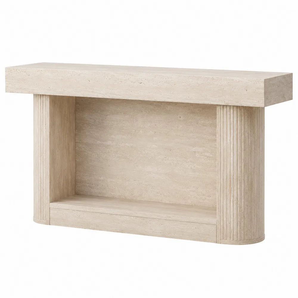 Travertine Console Table 120x35x80 cm