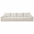 Sectional Sofa Set Fabric Upholstery 300cm