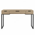 Oak Veneer Desk with Metal Legs 120x60x75 cm