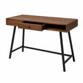 Wood Desk with Metal Legs and Drawer 120cm x 55cm x 75cm