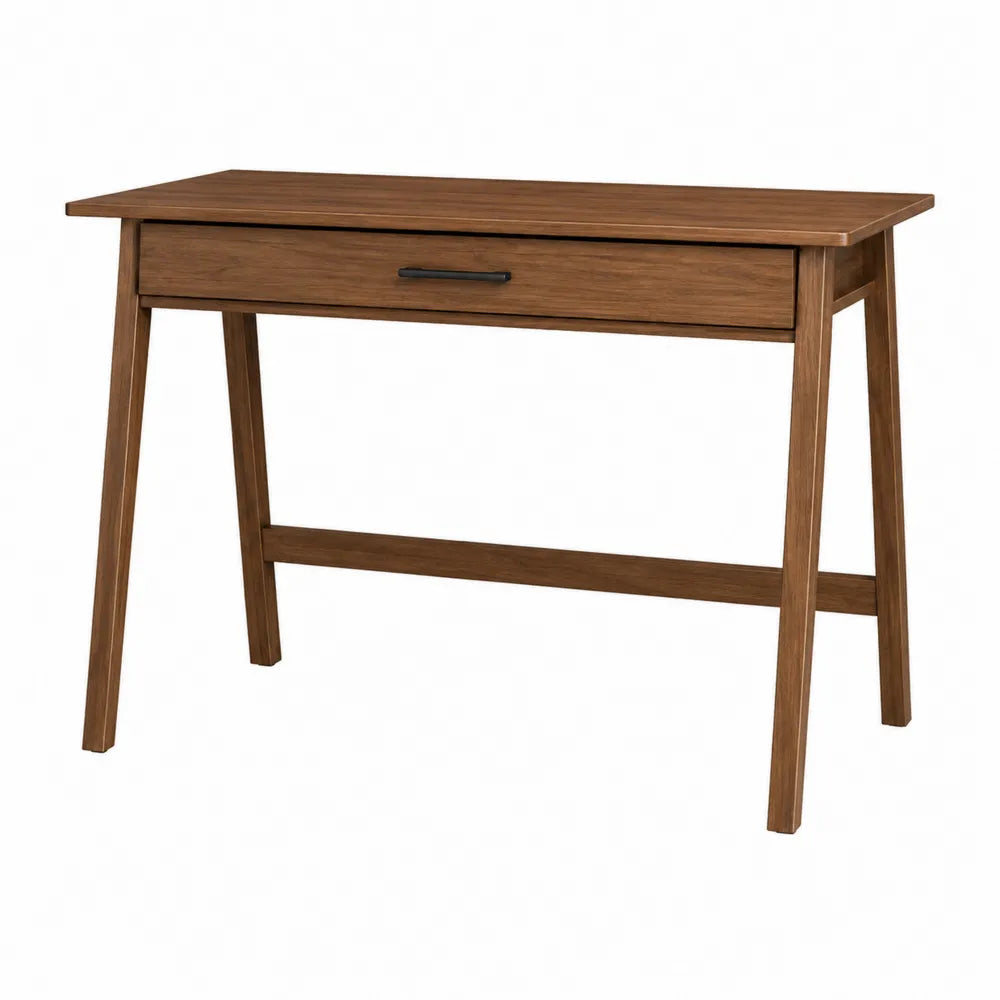 Wooden Writing Desk with Walnut Veneer and Drawer 120cm x 50cm x 75cm