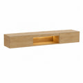 Wall-Mounted TV Stand with Oak Veneer 180cm