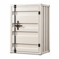 Powder-Coated Steel Storage Cabinet with Lockable Door, Beige, 70x40x100 cm