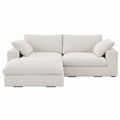 L-shaped Chenille Sectional Sofa Beige