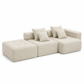 Modular Polyester Sectional Sofa Set Beige